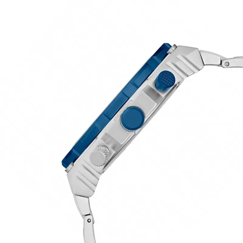 Guess Exposure Cut Thru Blue Dial Men’s Watch- GW0324G1